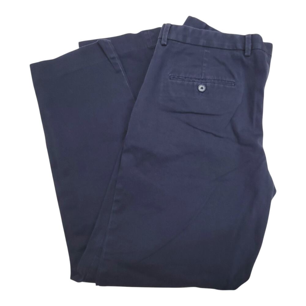 Express Innovator Mens 33x32 Navy Blue Stretch Chinos Flat Front Dress Pants